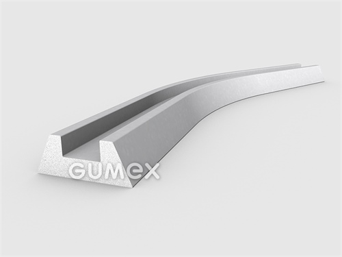 "U" mikroporöses Silikonprofil, 10x25/10mm, 400kg/m3, -60°C/+275°C, weiß, 